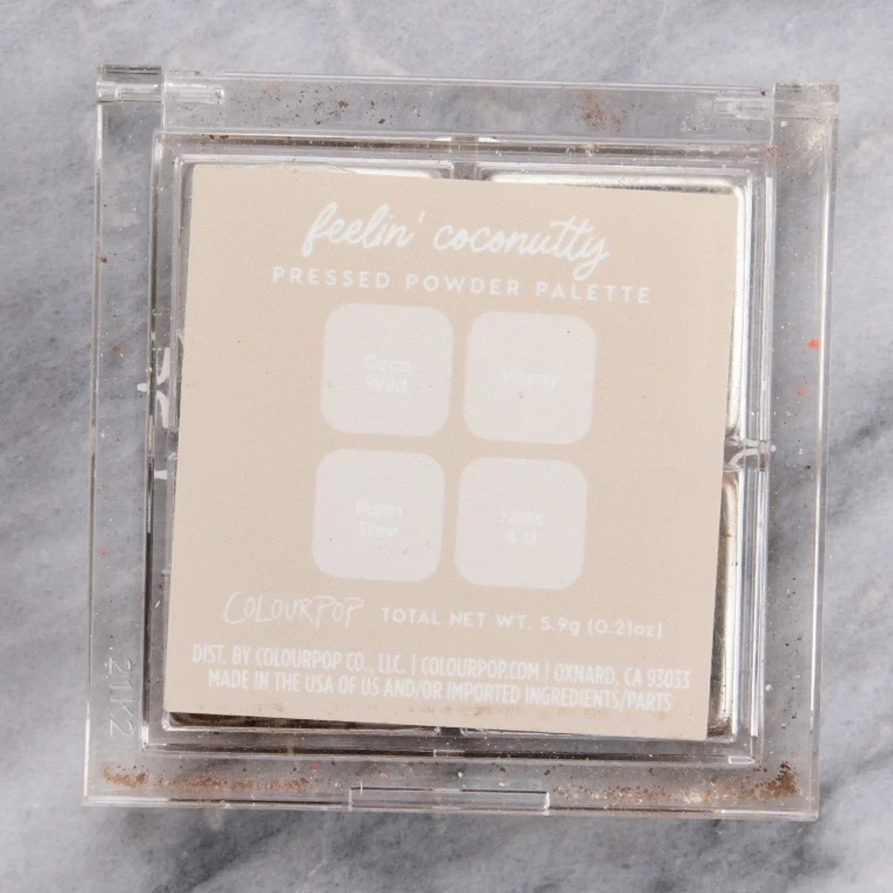 NIB ColourPop Feelin' Coconuty Pressed Eyeshadow Quad Palette